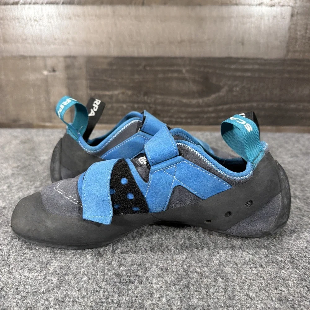 Scarpa Rock Climbing Shoes Mens 8.5 Gray Origin Hook & Loop Vision Rubber Italy